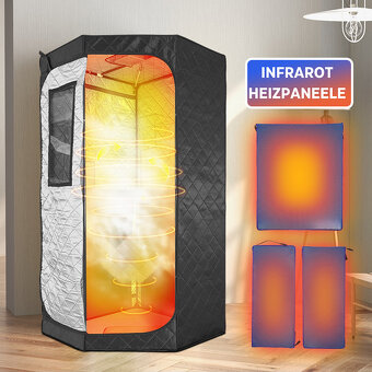 Prenosná infračervená sauna KPI90 90x90x190 cm - 4