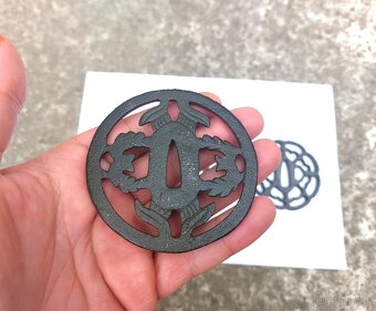 Japonské starožitné záštity mečov - Tsuba - 4