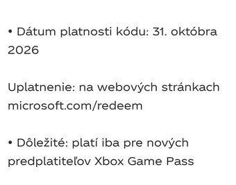 Predám Xbox game pass ultimate na jeden mesiac - 4