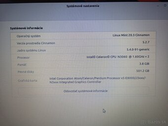 predám Hp 250 g6 + 4gb ram + 500gb hdd + LINUX MINT - 4