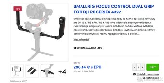 Predám ramená SmallRig Focus Control Dual Grip pre modely D - 4