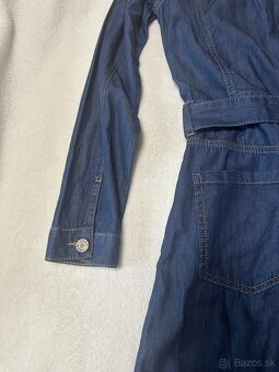 Džínsové dlhé šaty s opaskom zn. UNCS - 4