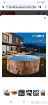 AREBOS nafukovacia vírivka, In & Outdoor, 7 osôb, ⌀ 180 cm,1 - 4