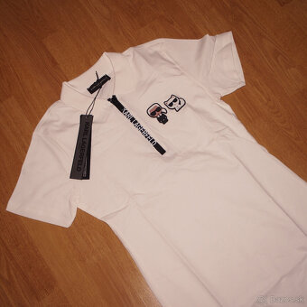 Karl Lagerfeld dámske polo šaty biele - 4