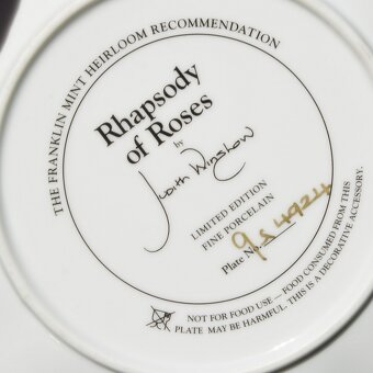 Porcelánový anglický tanier - Rapsódia ruží - 4