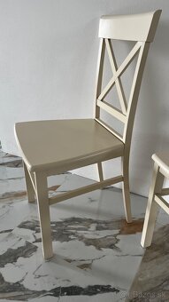 jedálenské stoličky vintage biela - 4