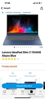 Lenovo IdeaPad Slim 3 15IAN8 Abyss Blue (v záruke) - 4