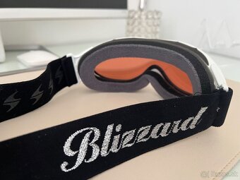 Dámske lyžiarske okuliare Blizzard - biele s kamienkami - 4