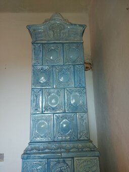 Keramická secesná kachľová pec - 4
