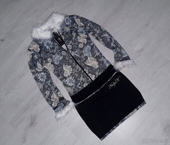 Šaty s bielou kožušinkou v.S/M - s visačkou - 4