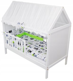 Detská postielka domček 120x60 so zábranou navyše - 4