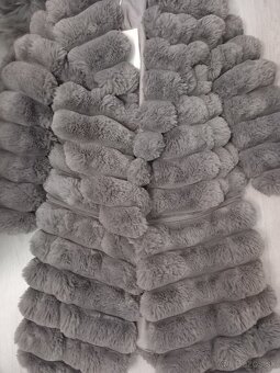 Nádherný nový kabat 2v1 M sivý - 4