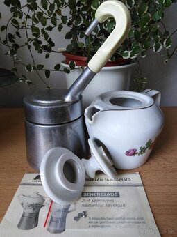 Kávovar "Seherezádé" pre 4 osoby, horná čast je porcelán - 4