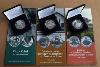 PREDAJ - PROOF strieborné zberateľské euro mince - 4