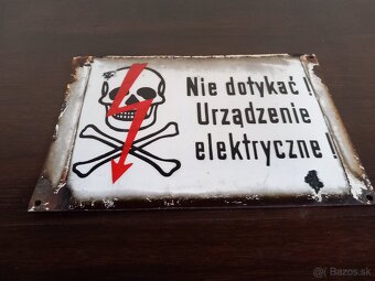 Originál výstražná smaltovaná cedula - 4