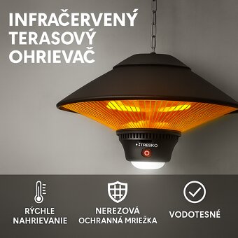 Infračervený ohrievač 1500W na strop - 4