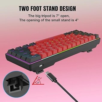 Predám mechanickú klávesnicu Snpurdir 60% (Black-Red, Red Sw - 4