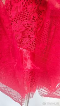 Červená trojvrstvová sukňa - 4