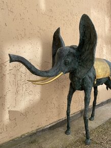 KOSMICKÝ SLON - VELKÁ BRONZOVÁ SOCHA 171 cm - 4