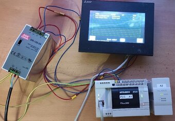 Mitsubishi PLC + LCD + Zdroj - 4