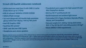 Apple MacBook Air 13” A1466 2015, originálny stav - 4