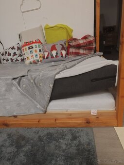 Domčeková posteľ kvalitné drevo 2xmatrac - 4