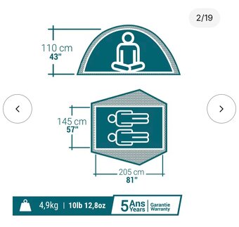 Kempingový stan - Seconds Easy Fresh&Black - 4