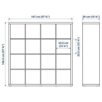Predám policový diel KALLAX s 4 skrinkami. Ikea - 4