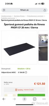 Gumová podlaha do fitness 200×100×30 mm – 80 €/ks – Martin - 4