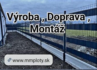Betonovy plot , podhrabove dosky ,3D, 2D, Montáž - 4