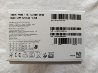 Xiaomi Redmi Note 11 S modrý - 6/128 GB - TURZOVKA - 4