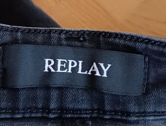Replay tmavošedé skinny strečové - 4