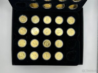 Sada 1 dolár prezidentský dollar pozlatené - zlato 999/1000 - 4
