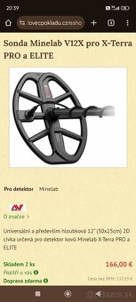 Predám Sondu/Cievku Minelab V12X , X-terra Pro , Elite - 4