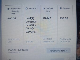 rozpredám na diely Dell latitude e5470 - 4