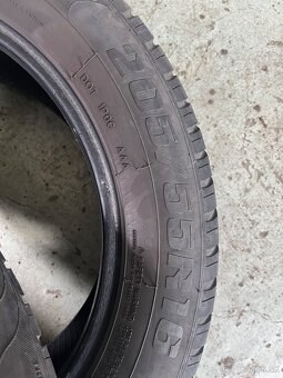 Predám 2ks 205/55R16 dezén 6/7 mm - 4