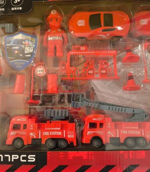 Požiarnické autíčka s dopravnými značkami  veľké balenie - 4