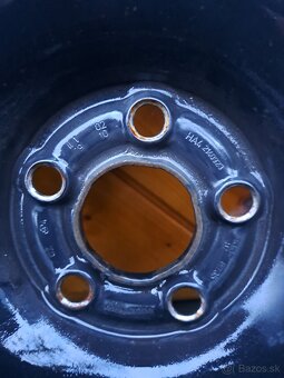 Plechové disky 5x100 R14 + zimné pneu 2ks 175/70 R14 - 4