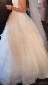 Trblietavé svadobné šaty IVORY - 4