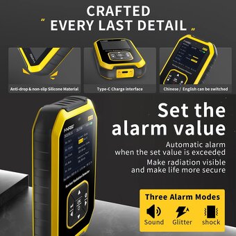 Geiger Counter Hancaner Dozimeter Detektor žiarenia na meran - 4