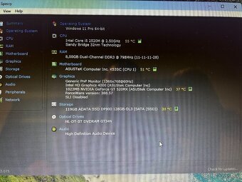Asus K53sc ružový notebook s i5,8gb,128gb ssd,nvidia 520mx - 4