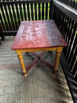 Predám starožitnú lavicu + stôl - 4