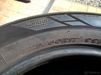 LETNÉ 225/60 R17 99H HANKOOK a CONTI cca 6 mm - OD 50-€/sada - 4