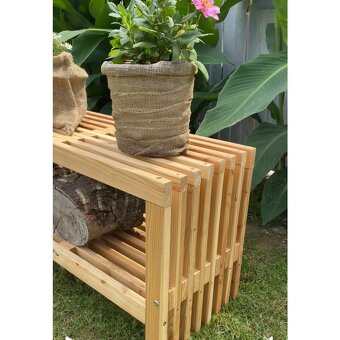 Robustná záhradná lavica FREJA s úložným priestorom - 4