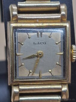 Predám funkčné dámske starožitné hodinky LACO 17 jewels 20 m - 4