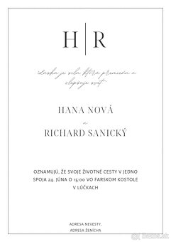 Grafika, svadobné oznámenia, promočné, narodeninové pozvánky - 4