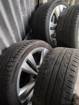 4ks alu disky orig. Škoda 5x112 R18 pneu 225/40 - 4
