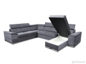 Sedačka v tvare U sivá - 4