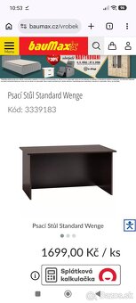 Písací stôl wenge - 4