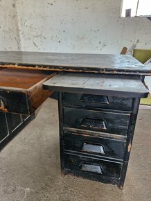 Drevený písací stôl - 4